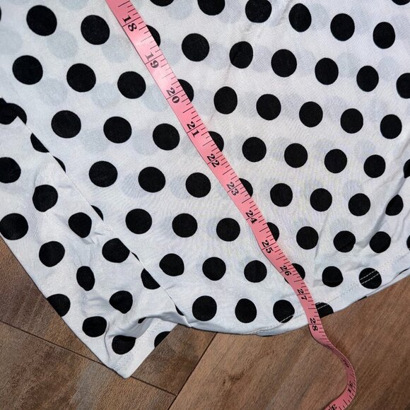 Polka Dot Cold Shoulder Women's Top Size Large Acting Pro - Picture 7 of 9